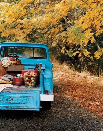 Sustainable Apple Wedding by Ecopartytime - Vintage Pickup Truck Apple Wedding